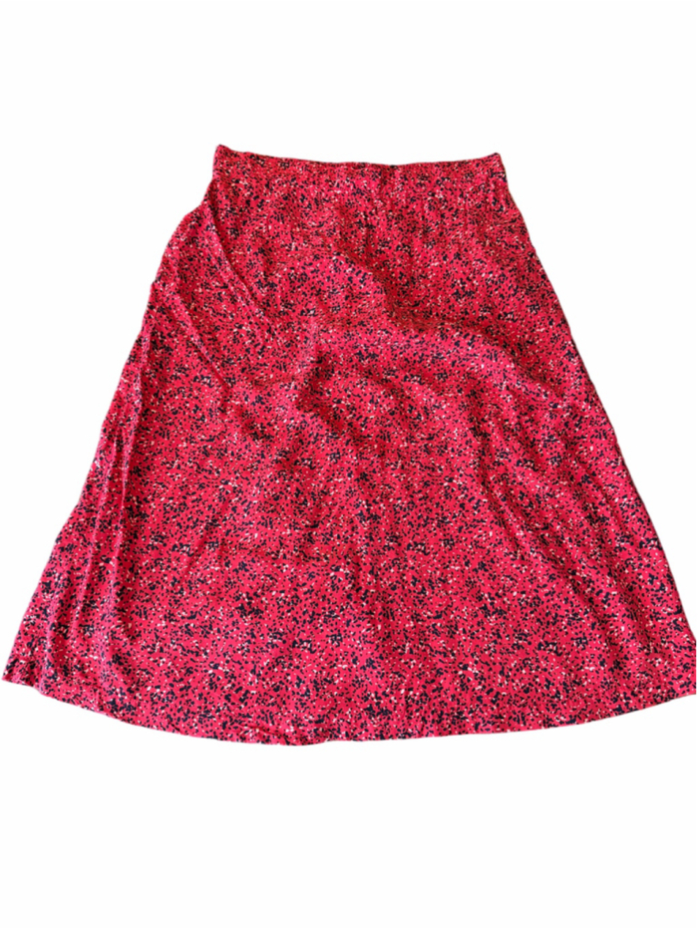 Old Navy Red and Black Floral Print Skirt Size L